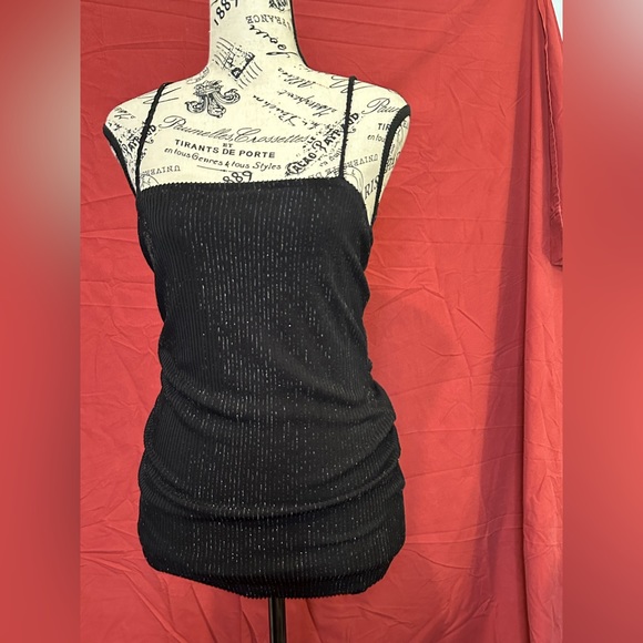 Black Glitter Bodycon Dress - Picture 2 of 5